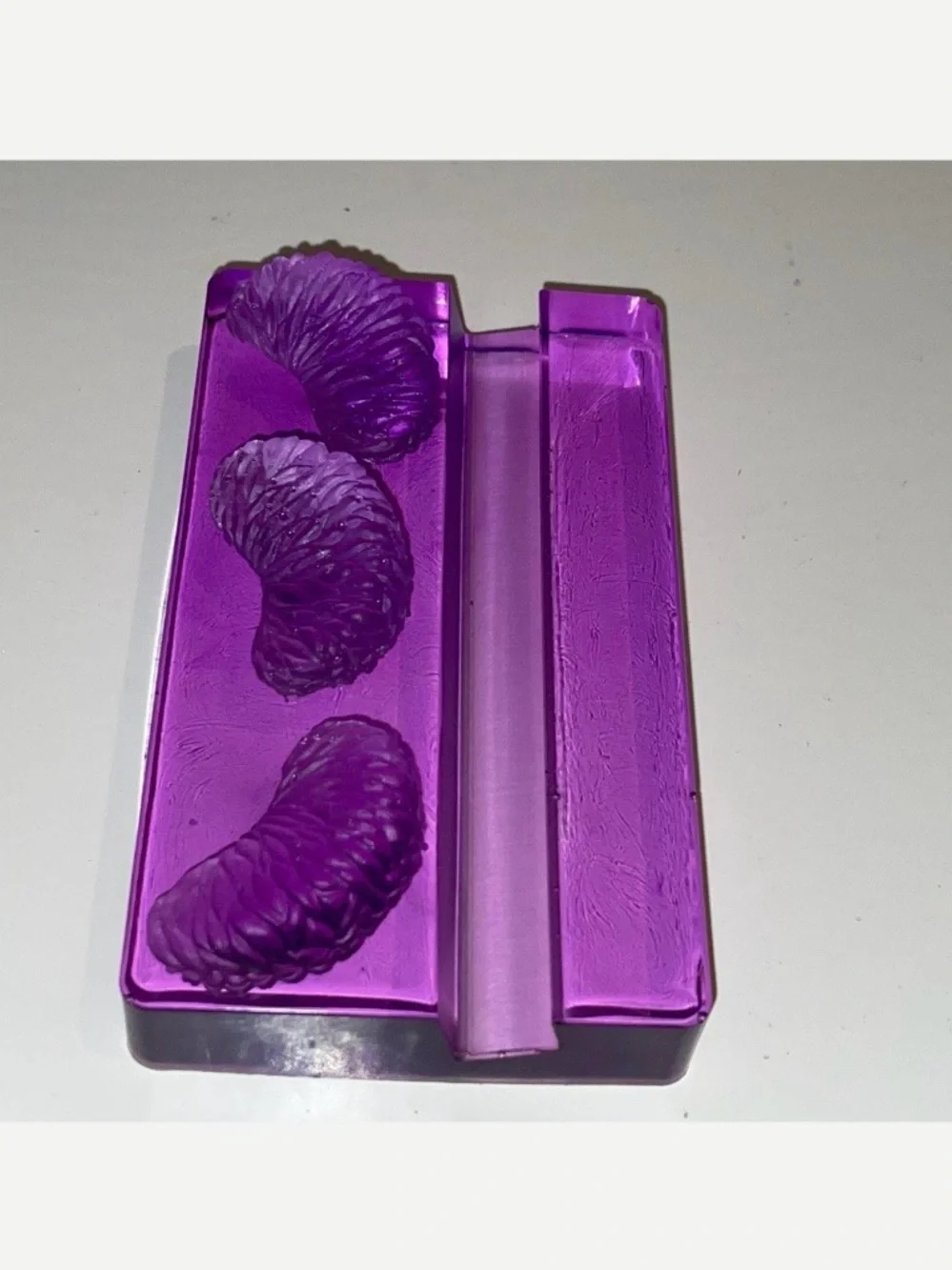 Purple Citrus Resin Cell Phone Stand or Business Card Holder